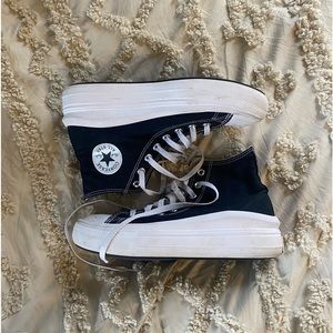 black platform converse